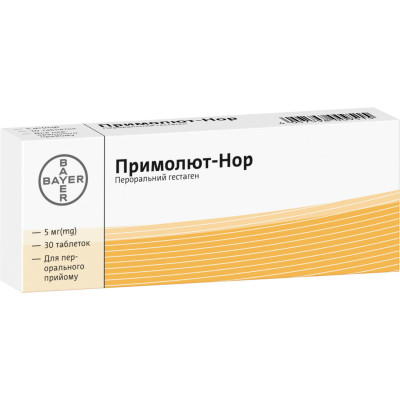 ПРИМОЛЮТ-НОР таблетки 5 мг №30 (15х2)