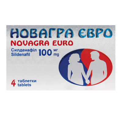 НОВАГРА ЄВРО таблетки вкриті оболонкою 100 мг №4 (4х1)