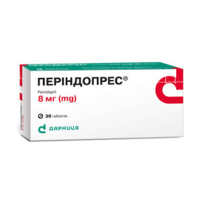 ПЕРІНДОПРЕС таблетки 8 мг №30 (10х3)