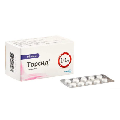 ТОРСИД таблетки 10 мг №90 (10х9)