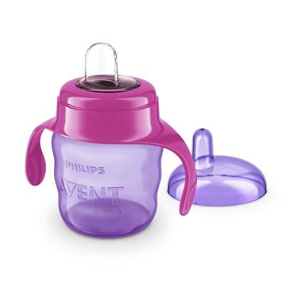  Чашка-непроливайка Philips АВЕНТ (AVENT) артикул SCF551/03 (6+ місяців)  з м'яким носиком рожева 200 мл