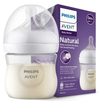Пляшечка для годування Philips АВЕНТ (AVENT) Natural Природний потік артикул SCF900/01пластикова 125 мл