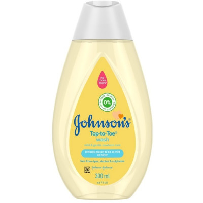 Пінка-шампунь для миття та купання Johnson's Baby (Джонсон Бебі) Від маківки до п'яточок для дітей та немовлят 300 мл