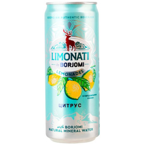 Напій сильногазований Боржомі (Borjomi) Limonati Цитрус з/б 0,33 л