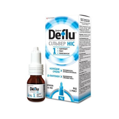 ДЕФЛЮ (DEFLU) СІЛЬВЕР НІС краплі назальні флакон з розпилювачем 10 мл
