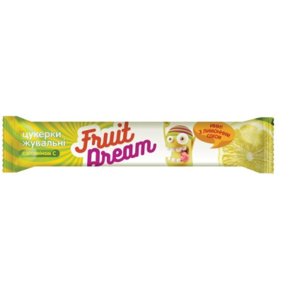Цукерки Fruit Dream жувальні Лимонний сік + Вітамін С 15 г