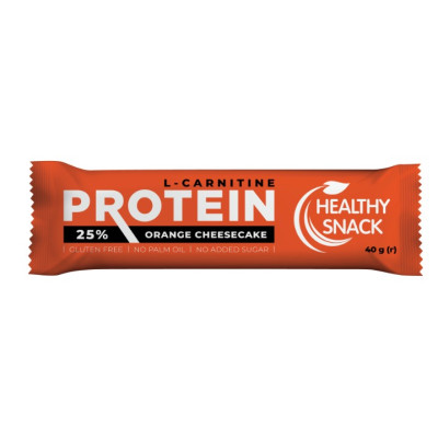 Батончик протеїновий для спортивного харчування  Healthy Snack з Карнітином зі смаком Апельсинового чизкейку 40 г