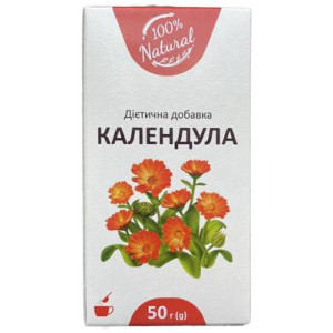 ЛІКТРАВИ фіточай Календула квіти пачка з внутрішнім пакетом 50 г