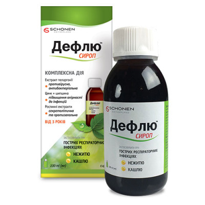ДЕФЛЮ (DEFLU) cироп флакон із мірною ложкою 100 мл