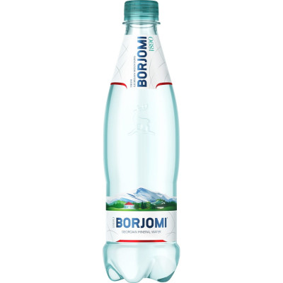 Вода мінеральна сильногазована Боржомі (Borjomi) пластикова пляшка 0.5 л