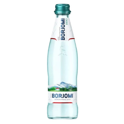 Вода мінеральна сильногазована Боржомі (Borjomi) скляна пляшка 0,33 л