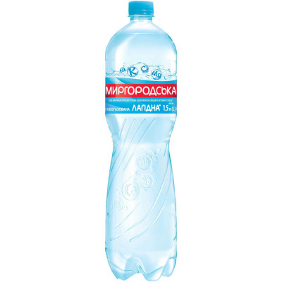 Вода мінеральна слабогазована МИРГОРОДСЬКА Лагідна пет/бут 1,5 л