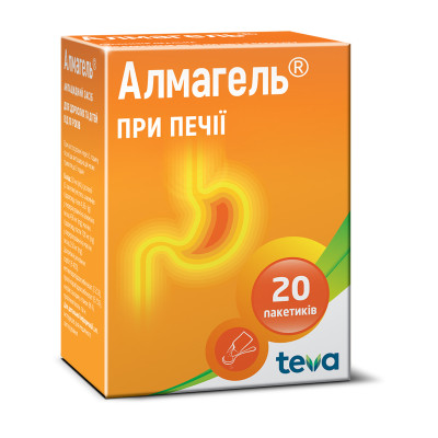 АЛМАГЕЛЬ cуспензія оральна пакетики 10 мл №20