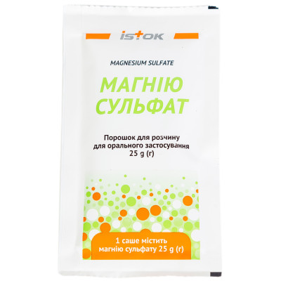 МАГНІЮ СУЛЬФАТ порошок пакет 25 г Istok