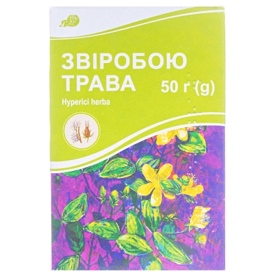 ЗВІРОБОЮ ТРАВА трава пачки з внутрішнім пакетом 50 г Лубнифарм