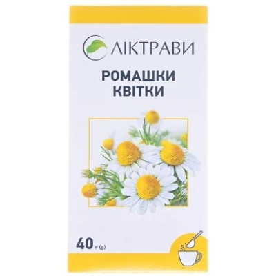 РОМАШКИ КВІТКИ квіти пачка з внутрішнім пакетом 40 г Ліктрави