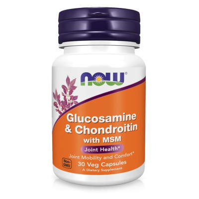 NOW ХОНДРОПРОТЕКТОР Глюкозамін та Хондроїтин (Glucosamine & Chondroitin & MSM) капсули №30