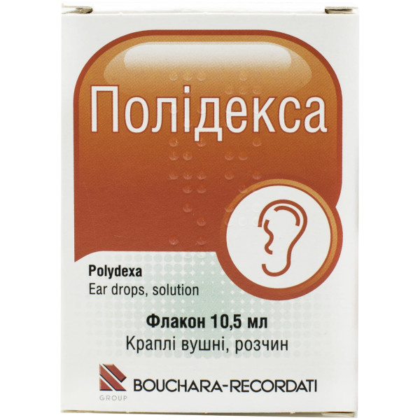 ПОЛІДЕКСА краплі вушні розчин флакон 10,5 мл
