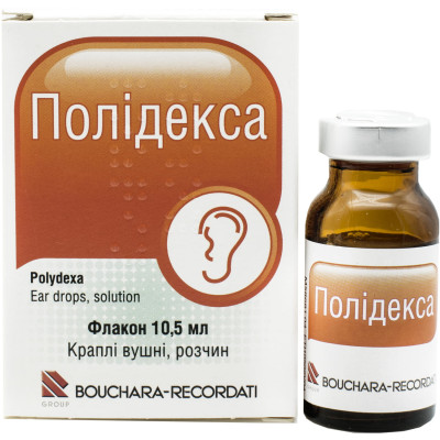 ПОЛІДЕКСА краплі вушні розчин флакон 10,5 мл