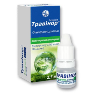 ТРАВІНОР краплі очні розчин 0.04 мг/мл флакон з крапельницею 2,5 мл