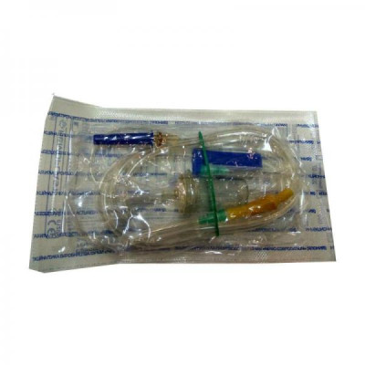Пристрій для вливання інфузійних розчинів HEMOPLAST стерильний ВКР (металева), 1 шт