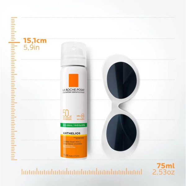 Спрей-міст сонцезахисний для обличчя La Roche-Posay (Ля Рош-Позе) Anthelios SPF50+ ультралегкий 75 мл
